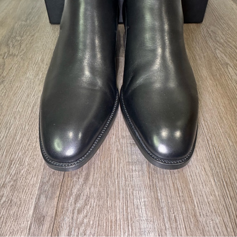 Saint Laurent Wyatt 30 Jodhpur Marrakesh Nero Black Leather Boots with Strap - Picture 5 of 16